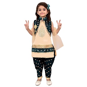 Beautiful Patiala Set With Dupatta For Girls