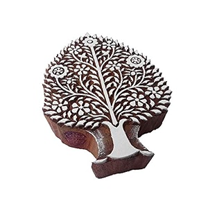 beautiful wooden stamp large pine tree pattern big printing block