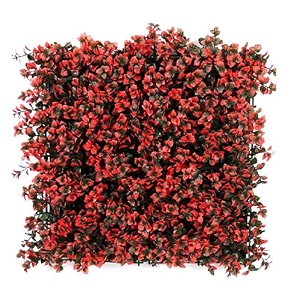 artificial wall grass 11 pc for home decoration grass mat for wall vertical garden artificial plants red design 50cm x 50cm x 5cm plastic pack of 11