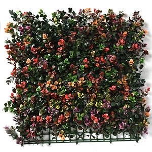 artificial wall grass 11 pc for home decoration grass mat for wall vertical garden artificial plants multicolour butterfly design 50cm x 50cm x 5cm plastic pack of 11
