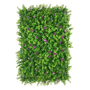 beautifulwalls artificial wall grass 13 pcs for home decoration grass mat for wall vertical garden artificial plants purple flowers design 60cm x 40cm x 8cm pack of 13