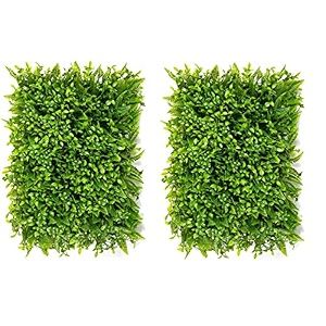 beautifulwalls artificial wall grass 2 pcs for home decoration grass mat for wall vertical garden artificial plants natural green design 60cm x 40cm x 8cm plastic pack of 2