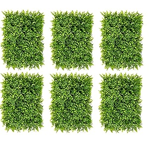 beautifulwalls artificial wall grass 6 pcs for home decoration grass mat for wall vertical garden artificial plants natural green design 60cm x 40cm x 8cm plastic pack of 6