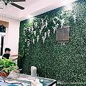 Artificial Wall Grass (5 Pcs) for Home Decoration, Grass Mat for Wall, Vertical Garden Artificial Plants (Green Design, 60cm X 40cm X 3cm, Plastic, Pack of 5)