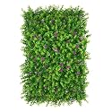 BeautifulWalls Artificial Wall Grass (13 Pcs) for Home Decoration Grass Mat for Wall, Vertical Garden Artificial Plants (Purple Flowers Design, 60cm X 40cm X 8cm, Pack of 13)