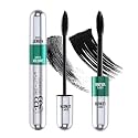 Beauty Berry Twin Turbo Volumizing and Lengthening Mascara – Black, 15ml | Long Lasting, Lightweight, Quick Drying, Smudge Proof & Waterproof | 2-in-1 Mascara for Women (15ml)