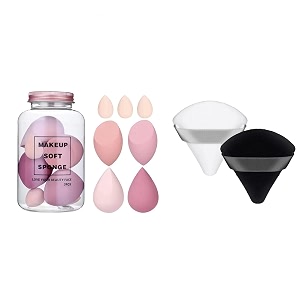 beauty blender 9 pcs with storage box makeup sponges air cushion powder puff beauty tools women professional cosmetic puff with box powder sponge dry amp wet use multicolor