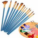 Beauty Hub Decor Painting Brushes Professional Round Pointed Nylon Hair for Acrylic Oil Painting