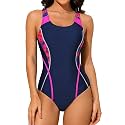 beautyin Women39s One Piece Athletic Racerback Bathing