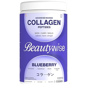 beautywise advanced hydrolyzed japanese marine collagen with glutathione  for radiance hydration youthful skin  fast-absorbing 200gm clinically proven  skin hair amp nails  blueberry 25 servings