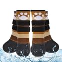 BEAUTYZOO Anti Slip Dog Socks Boots to Prevent Licking Paws, Waterproof Dog Shoes for Winter Snow/Hot Pavement, Grippy Socks with Double Straps for Hardwood Floors, Booties for Small Medium Large Dogs
