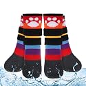 BEAUTYZOO Anti Slip Dog Socks Boots to Prevent Licking Paws, Waterproof Dog Shoes for Winter Snow/Hot Pavement, Grippy Socks with Double Straps for Hardwood Floors, Booties for Small Medium Large Dogs