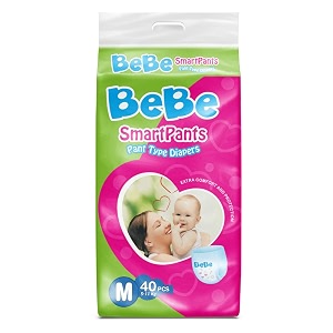 bebe baby diaper pants medium 40piece