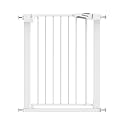 Bebelio 26–28.5" Narrow Baby Gate, No Driiling, PressGuard P7, White