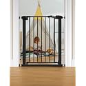 Bebelio 26–28.5" Narrow Baby Gate, No Driiling, PressGuard P7, Black