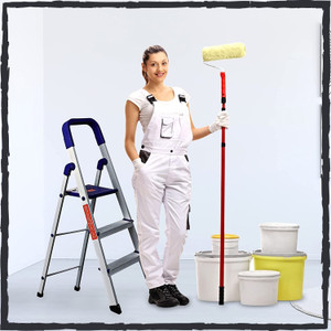 bebop aluminium 3 step ladder for home dusting  painting folding stairs sidi ladder aluminium ladder