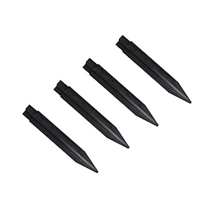 4 pcs plastic spikes solar torch lights replacement abs ground stakes