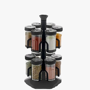 spice rack blackpack of 12plastic revolving masala rack2 tier upright round spice racktiered shelf kitchen spice organizerrotating spice rackcountertop rack for tiered shelf kitchen