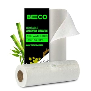 beco reusable kitchen towel roll-4000 times washablesoft amp highly absorbentbetter alternative to dishcloth kitchen tissue paper rollpaper toweleco bamboo wipes for home cleaning40 sheets