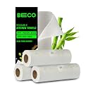 Beco Reusable Kitchen Towel Roll-8000 Times Washable|Soft &amp; Highly Absorbent|Better Alternative to Dishcloth, Kitchen Tissue Paper Roll/Paper Towel|Eco Bamboo Wipes for Home Cleaning|80 Sheets