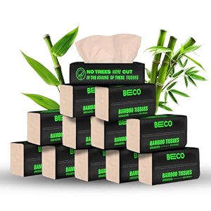 beco bamboo super soft facial tissue 100 pulls pack of 12 1200 pulls 2 ply 100 natural and ecofriendly