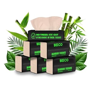 beco bamboo super soft facial tissue 100 pulls pack of 6 600 pulls 2 ply 100 natural and ecofriendly