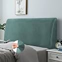 Bed Head Board Slipcover, Stretch Bed Headboard Cover, Dustproof Protector Cover for Linen Fabric Tufted Upholstered Headboard (Cypress Green, King Headboard Length (79"-86"))