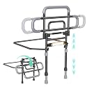 Bed Rails for Elderly Adults Safety, 180° Foldable Bed Rail with Adjustable Height & Width, Black