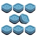 Bed Risers Stackable 3-Inch Heavy-Duty Furniture Risers, Adjustable Table & Bed Leg Extenders, Non-Slip & Anti-Vibration Floor Pads for Beds, Sofas, Desks, Chairs & Refrigerators (Set of 8)