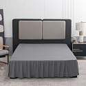 Bed Skirt King Size 14 Inch Drop Ruffled Bed Skirt with Split Corners