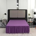 Bed Skirt Queen Size 12 Inch Drop Ruffled Bed Skirt with Split Corners