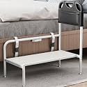 Bed Step Stool for Adults, Bedside Steps for Elderly Seniors with Non-Slip Handle & LED Light, Stable Assist Rail for High Beds with Storage Bag