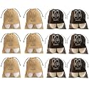 Beddify Pack of 12 Shoe Bags for Travel & Storage Travel Organizer for Women & Men Travel Accessories Shoe Organizer Shoe Pouches Travel Shoe Cover Travel Essentials (Black & Beige)