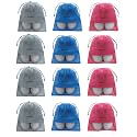 Beddify Non Woven Synthetic Portable Pouch Footwear Organizer Durable Travel Shoe Cover - Set of 12 (12 X 16 Inch, Aqua Blue)