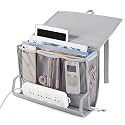 Bedside Caddy Organizer for Dorm Bed Rails with 7 Pockets, Gray
