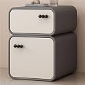 Bedside Table, Wood, Storage Night Stand, Modern Stands, Sofa End Side Table with Drawers for Bedroom, Living Room(Gray,11.8 * 15.7 19.7in)