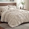 Bedsure 7-Piece Full Size Comforter Set &amp; Sheets, Cream Bedding