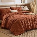 Bedsure 7-Piece King Size Comforter Set &amp; Sheets, Terracotta Bedding