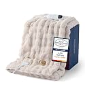Bedsure Cloud Bubble Beige Heated Blanket Throw, Soft Cozy Electric Blanket