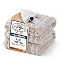 Bedsure Cloud Bubble Electric Blanket Twin, Heated Blanke for Bed, Beige