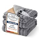 Bedsure Cloud Bubble Electric Blanket Twin, Heated Blanket for Bed, Grey
