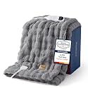 Bedsure Cloud Bubble Grey Heated Blanket Throw, Soft Cozy Electric Blanket