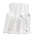 Bedsure Cloud Bubble Heated Blanket Throw XL, Soft Electric Blanket, White