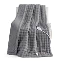 Bedsure Cloud Bubble Heated Blanket Throw XL, Grey Electric Blanket as Gift