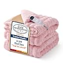 Bedsure Cloud Bubble Pink Electric Blanket Twin, Heated Blanket for Bed