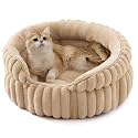Bedsure ComfyFleece® Washable Cute Cat Bed,Soft Round Kitten Bed,20in