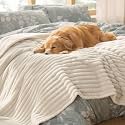 Bedsure ComfyFleece® Waterproof Blanket for Bed, Twin（60"x80"） Cream