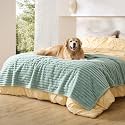 Bedsure ComfyFleece® Waterproof Blanket for Bed, Twin（60"x80"）Garden Green