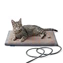 Bedsure Heated Cat Bed, Outdoor Heating Pad for Cats, 19.7"x15.7", Grey