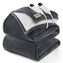 Bedsure HeatX Heated Blanket King Size Grey